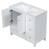 36 Inch Modern Bathroom Vanity with USB Charging, Two Doors and Three Drawers Bathroom Storage Vanity Cabinet