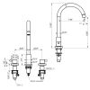 Matte Black Widespread Bathroom Vanity Sink Faucet 3 Holes 2 Handles