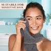 Charcoal Washcloths for Body and Face Towel Cotton Wash Cloths Bulk 48 Pack Flannel Spa Fingertip Wash Clothes 12x12 Inch Soft Absorbent Gym Towels