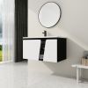 36'' Floating Wall-Mounted Bathroom Vanity With Ceramic Basin & Soft-Close Cabinet Door