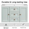 30" Wall Mounted Bathroom Vanity with Sink Combo, Functional Drawer, Solid Wood & MDF Board & Ceramic