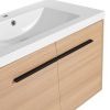 LEVISTAR oak 30 Inch Bathroom Vanity with resin Countertop Sink, 2 Doors Bathroom Cabinet Set