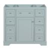 36" Bathroom Vanity without Sink, Cabinet Base Only, One Cabinet and Six Drawers, Green