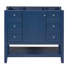 36" Bathroom Vanity without Sink, Cabinet Base Only, One Cabinet and three Drawers