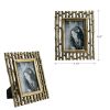 Set of 2, 7.5x9.5" Gold Photo Frame, 4x6" Opening
