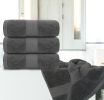 Luxury 4 Pcs Set Bath Towels Large 100% Soft Cotton 700 GSM Absorbent Hotel Bathroom Towel 27X54 inch Dark Gray