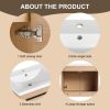 LEVISTAR oak 30 Inch Bathroom Vanity with resin Countertop Sink, 2 Doors Bathroom Cabinet Set