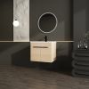 LEVISTAR oak 30 Inch Bathroom Vanity with resin Countertop Sink, 2 Doors Bathroom Cabinet Set
