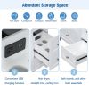 36 Inch Modern Bathroom Vanity with USB Charging, Two Doors and Three Drawers Bathroom Storage Vanity Cabinet