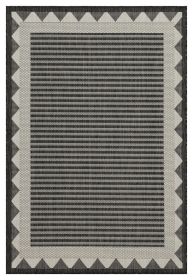 Sunshine GC_HAR2014 Anthracite 5 ft. 3 in. x 7 ft. 3 in. Indoor/Outdoor Area Rug (Color: as Pic)