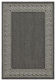 Sunshine GC_HAR2002 Anthracite 7 ft. 10 in. x 10 ft. 3 in. Indoor/Outdoor Area Rug (Color: as Pic)