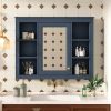 35'' x 27.5'' Medicine Cabinet, Wall Mounted Bathroom Storage Cabinet, Modern Bathroom Wall Cabinet with Mirror