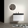 Alice 36" White Bathroom Vanity with Sink, Large Storage Wall Mounted Floating Bathroom Vanity for Modern Bathroom