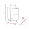 Gouda 18" Single Bathroom Vanity, One Open Shelf, Single Door Cabinet -White