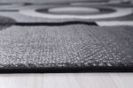 Jersey Area Rugs, Carpets For Livingroom, 7x10 Area Rugs ,3987 Black-Grey