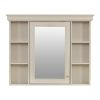 36'' Bathroom Vanity with Medicine Cabinet, Modern Mirror Cabinet with Adjustable Shelf, Bathroom Storage Cabinet with 4 Drawers