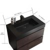 Alice 30" Walnut Bathroom Vanity with Sink, Large Storage Wall Mounted Floating Bathroom Vanity for Modern Bathroom