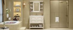 36'' Bathroom Vanity with Medicine Cabinet, Modern Mirror Cabinet with Adjustable Shelf, Bathroom Storage Cabinet with 4 Drawers