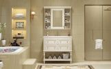 36'' Bathroom Vanity with Medicine Cabinet, Modern Mirror Cabinet with Adjustable Shelf, Bathroom Storage Cabinet with 4 Drawers