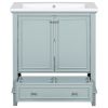 30" Bathroom Vanity with Sink Combo, Multi-functional Bathroom Cabinet with Doors and Drawer, Solid Frame and MDF Board