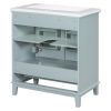 30" Bathroom Vanity with Sink Combo, Multi-functional Bathroom Cabinet with Doors and Drawer, Solid Frame and MDF Board