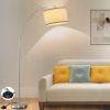Arc floor lamps for living room, Dimmable Floor Lamp with Adjustable Head, Black Finish Modern Floor Lamp, Over Couch Tall