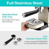 Espresso Machine 20 Bar, Espresso Maker with Milk Frother Steam Wand, Stainless Steel Espresso Coffee Machine