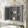 35'' x 27.5'' Medicine Cabinet, Wall Mounted Bathroom Storage Cabinet, Modern Bathroom Wall Cabinet with Mirror