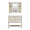 36'' Bathroom Vanity with Medicine Cabinet, Modern Mirror Cabinet with Adjustable Shelf, Bathroom Storage Cabinet with 4 Drawers